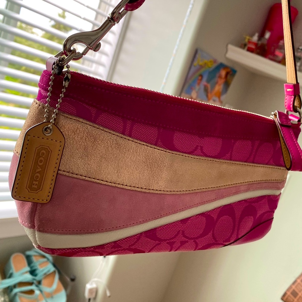 Pink Coach Satchel Mini Baguette